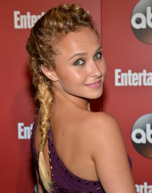 2014 Hayden Panettiere Hairstyles: Messy Braided Hairstyle