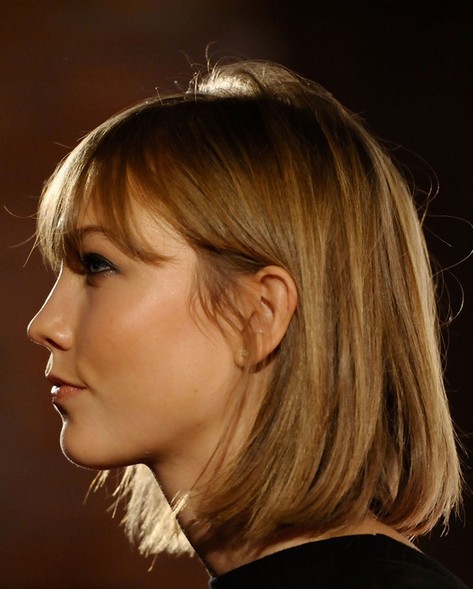 2014 Karlie Kloss Hairstyles: Classic Bob Haircut