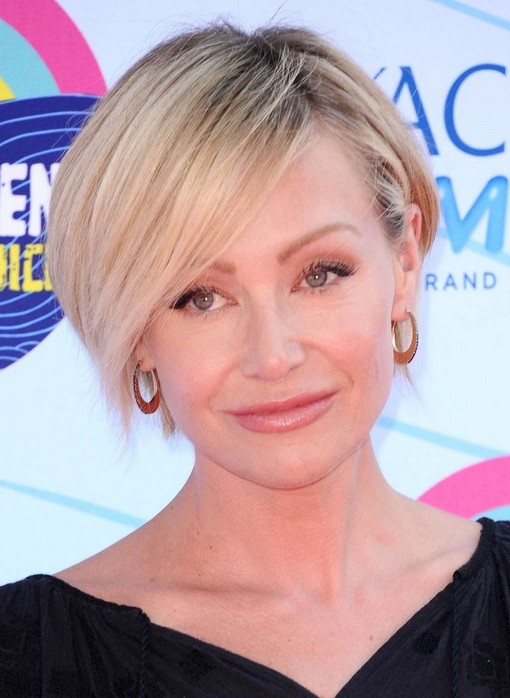 2014 Portia de Rossi's Short Hairstyles: Short Hair with Side Bangs