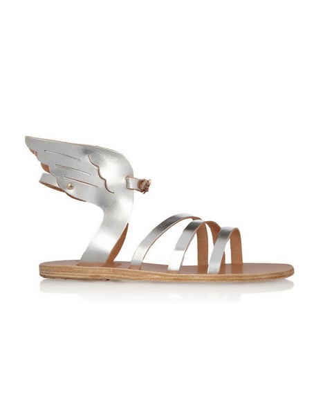 ANCIENT CREEK Ikaria metallic leather wing sandals