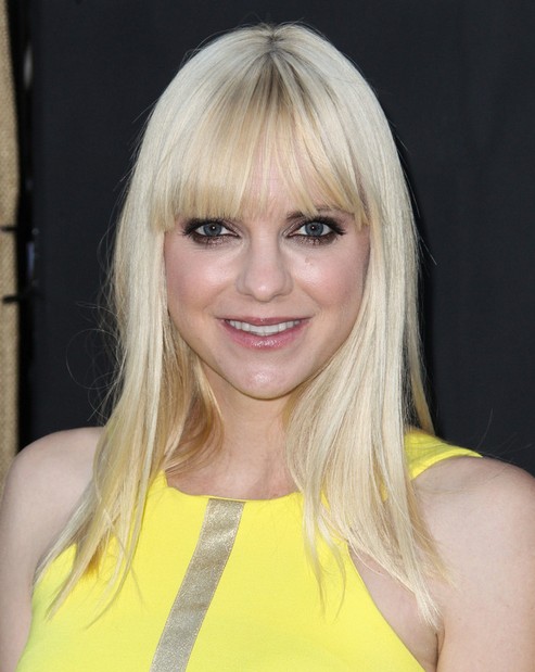 Anna Faris Long Hairstyles 2014: Straight Hairstyle for Bangs