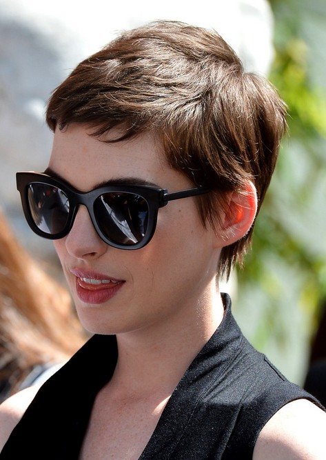 Anne Hathaway Pixie Cut for 2014 - Cool Short Boy Cut for Women