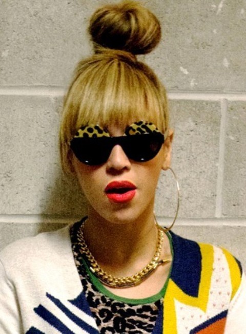 Beyonce Hairstyles: Rock Style Hair Knot