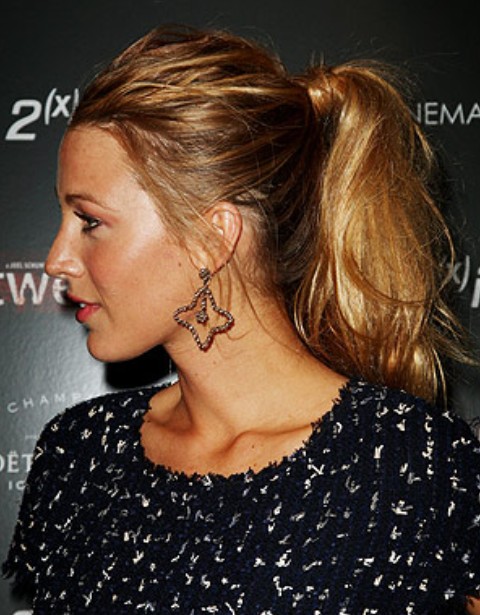 Blake Lively Long Hairstyle: Ponytail for Teenage