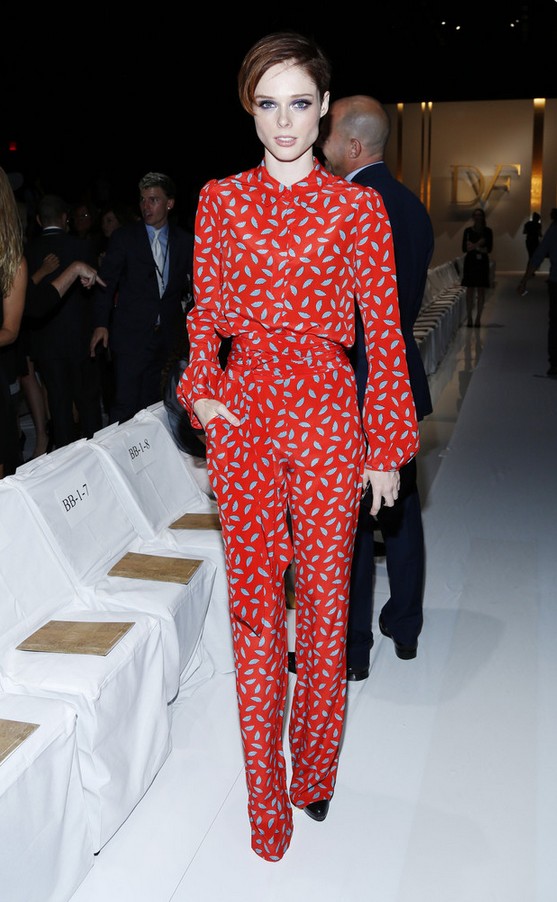 Coco Rocha Red Print Jumpsuit