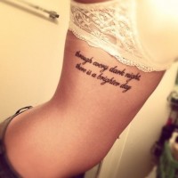 Cute Quote Tattoo for Girls