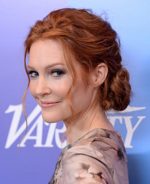 Darby Stanchfield Long Hairstyles: Messy Updo Hairstyles