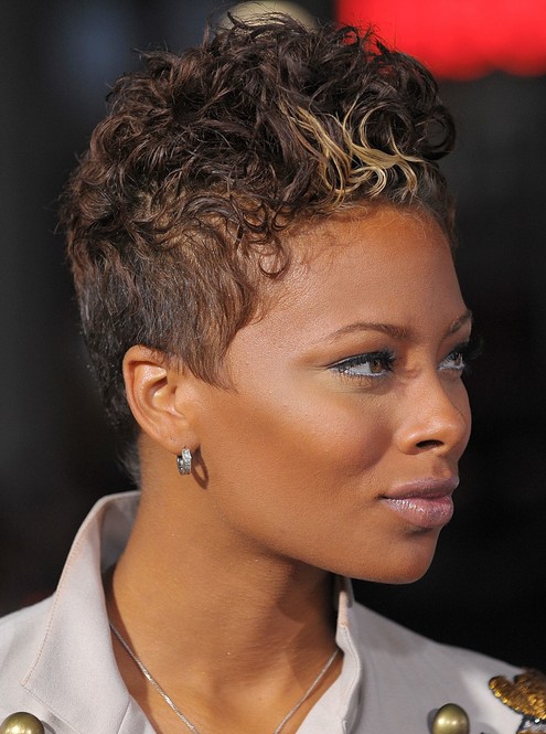 Eva Pigford Curly Quiff Hairstyle for Black Women