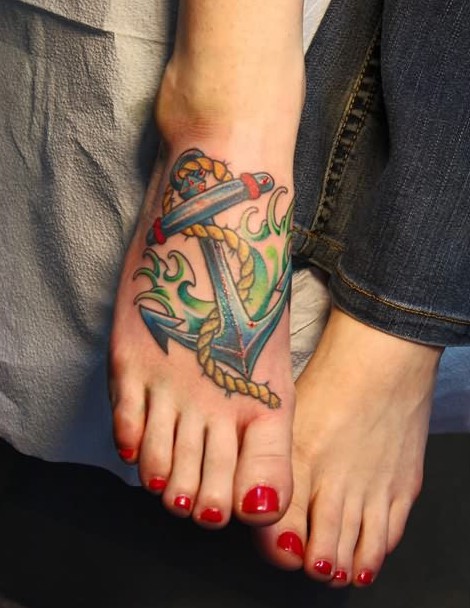 Foot Anchor Tattoos