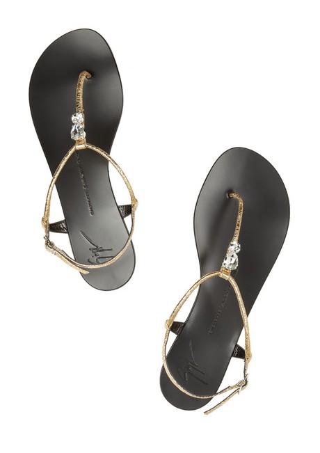 GUISEPPE ZANOTTI Crystal-embellished leather sandals