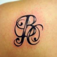 Initials And Names Tattoo Design