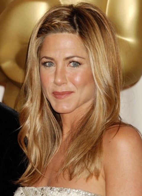 Jennifer Aniston Long Hairstyle: Curly Hair with Stylish Bangs