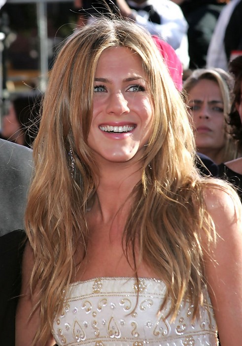 Jennifer Aniston Long Hairstyle: Wavy Hair with Center Part
