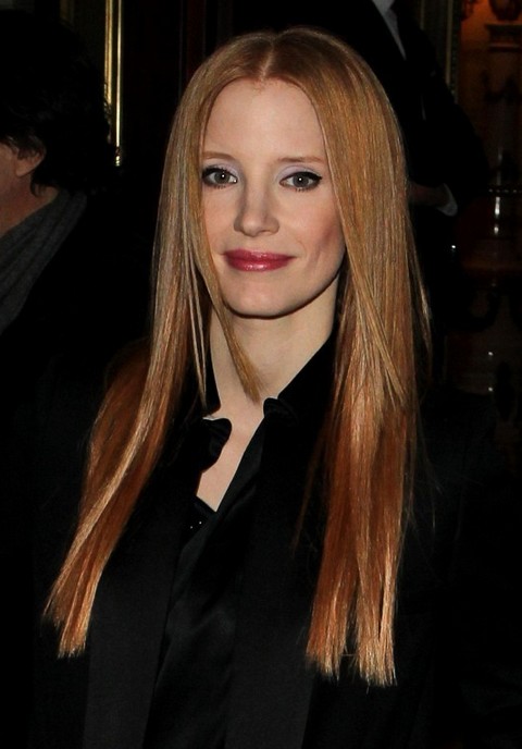 Jessica Chastain Long Hairstyle: Straight Hair