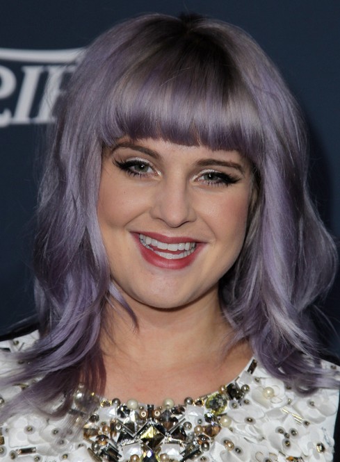 Kelly Osbourne Long Hairstyles 2014: Hairstyle with Blunt Bangs