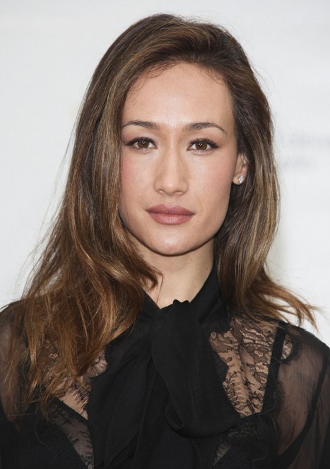 Maggie Q Hairstyles: Brown Curly Hair