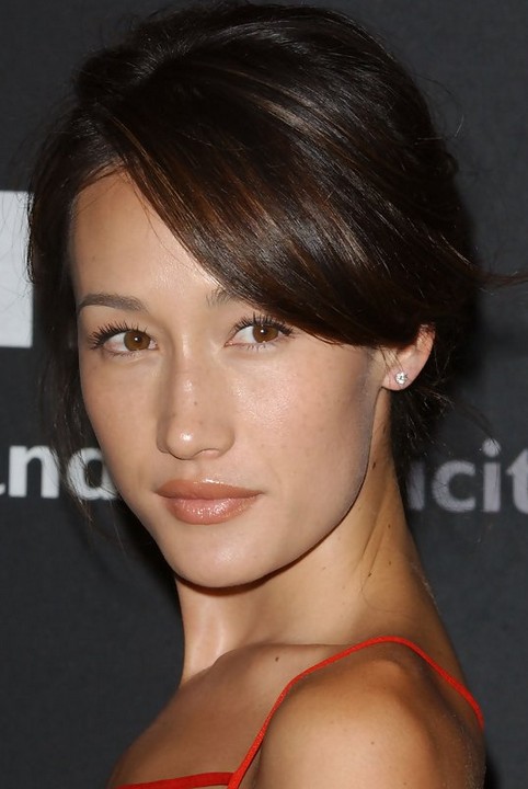 Maggie Q Hairstyles: Sexy Pinned Updo