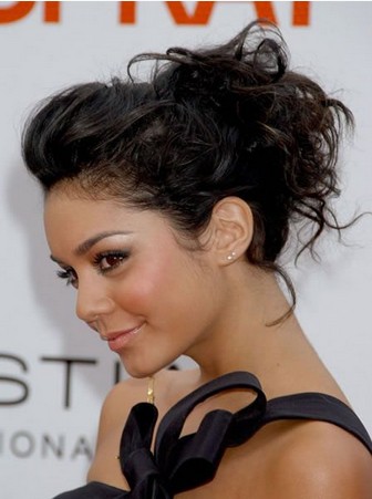 Messy Updo Hairstyle for Girls 2014