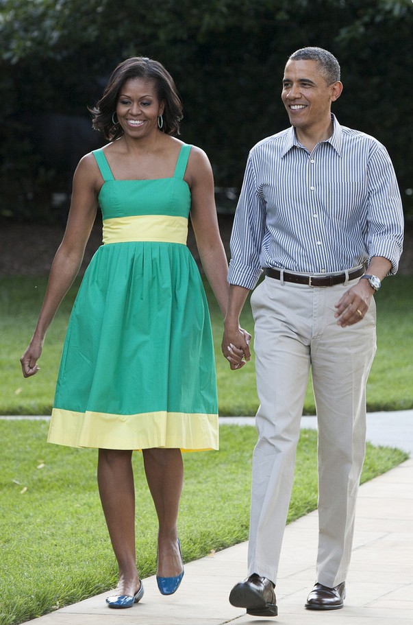 Michelle Obama Color-block Sundress