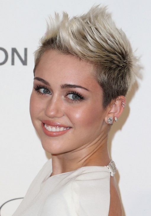 Miley Cyrus's Short Hairstyles: Short Faux Hawk Hairstyle for 2014