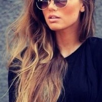 Really Long Ombre Curly Wavy Hairstyle