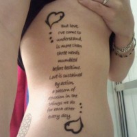 Rib Tattoos for Girls