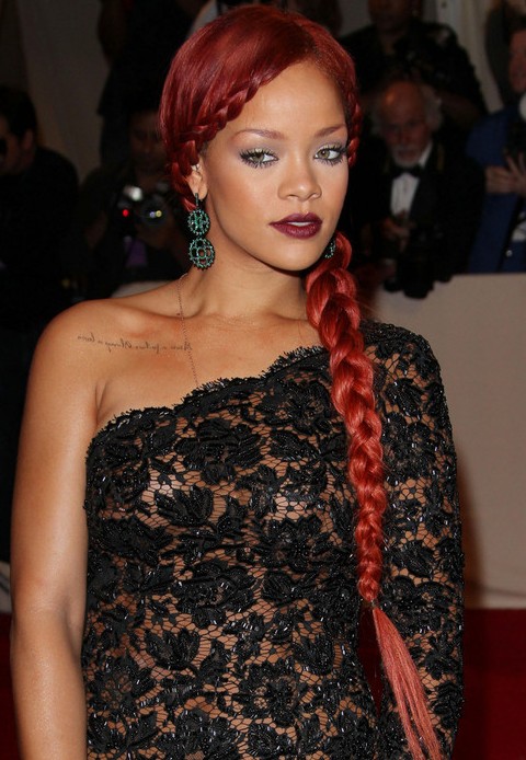 Rihanna Hairstyles: Amazing Braided Hairstyle for Party