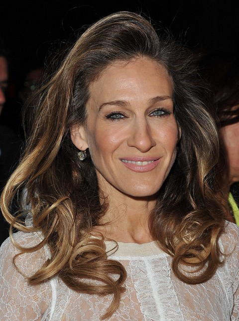 Sarah Jessica Parker Long Hairstyle: Haircut with Deep Side Parting