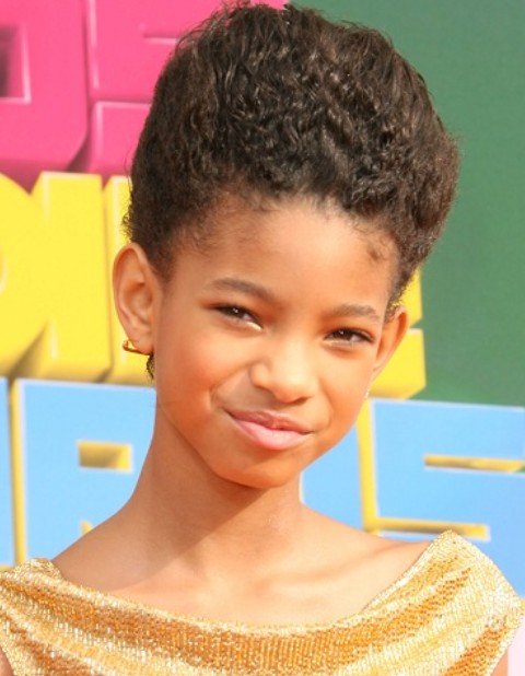 Willow Smith Hairstyles: Natural Thick Updo