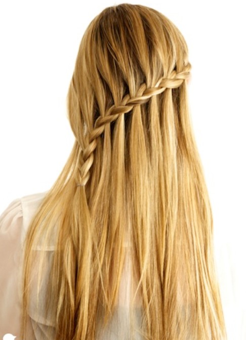 20 Braided Hairstyles Tutorials: Crossover cascade braid
