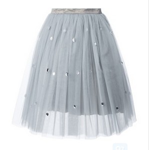 AU JOUR LE JOUR sheer A-line tulle skirt