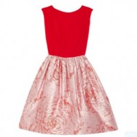 Alice + Olivia Kirie silk and metallicjarcquard dress, red, Evening and party dress
