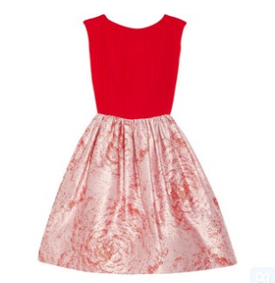Alice + Olivia Kirie silk and metallicjarcquard dress, red, Evening and party dress