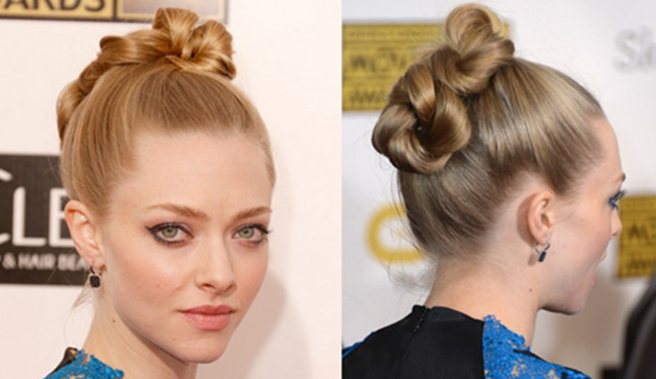 Amanda Seyfried Hairstyles: Fascinating Twisted Bun
