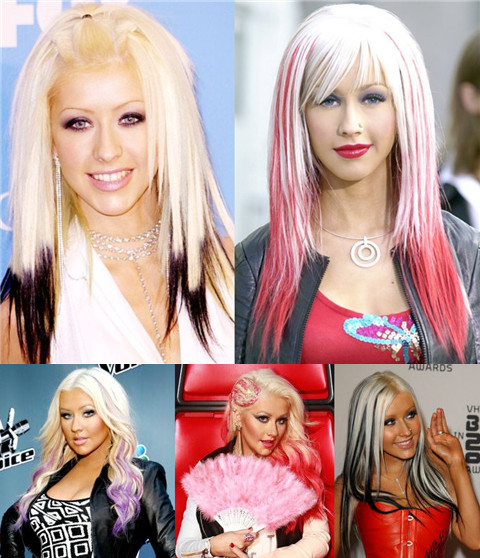 Christina Aguilera Hairstyles: Amazing Ombre Hairstyles