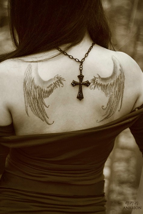Angel Tattoos Designs: Back Tattoo for Girls