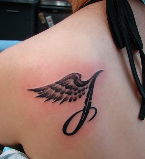 Angel Tattoos Designs: Cute Little Angel Wings Tattoo