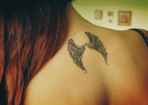 Angel Tattoos Designs: Wing Tattoos on Back of Neck
