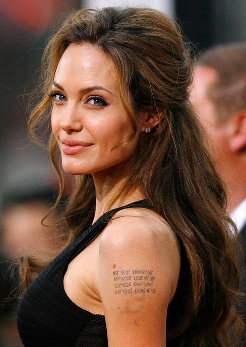 Angelina Jolie Long Hairstyle: Half Up Half Down for Thick Hair