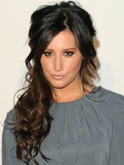 Ashley Tisdale Long Hairstyle: Raven Curls