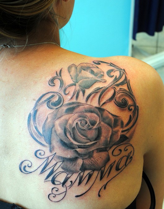 Awesome Rose Tattoo