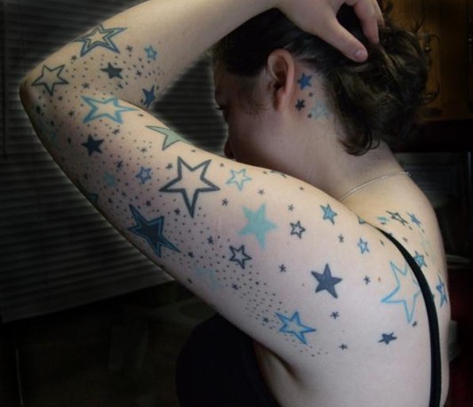 Star Tattoo Designs: Star Dust Tattoo