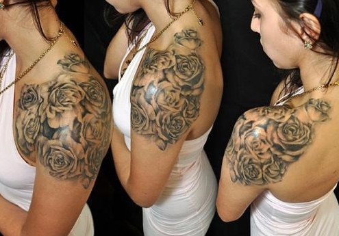 Beautiful Rose Tattoo Ideas on Shoulder