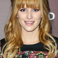 Bella Thorne Long Hair style: 2014 Blonde Hair with Half Up Half Down