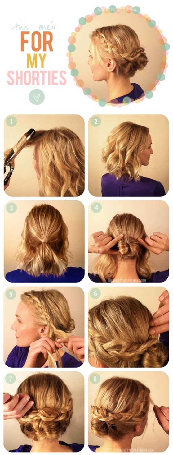 Braided Updo Hairstyles Tutorials: Easy Updos for Medium Hair