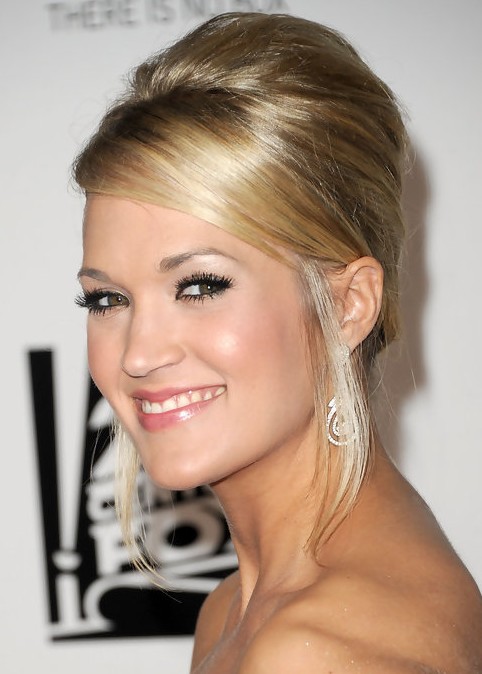 Carrie Underwood Long Hairstyle: Elegant French Twist