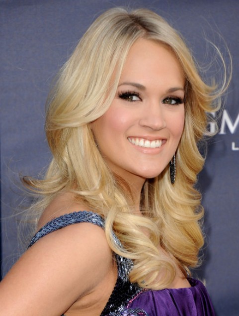 Carrie Underwood Long Hairstyle: Featured Bangs