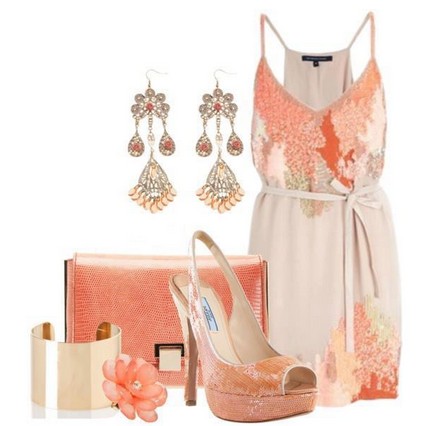Daily Outfit Look,pink floral mini dress and sandles
