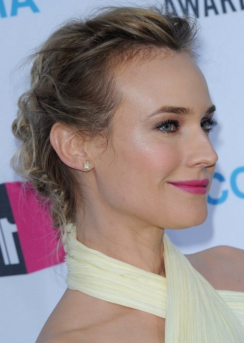 Diane Kruger Hairstyles: Alluring Messy Updo