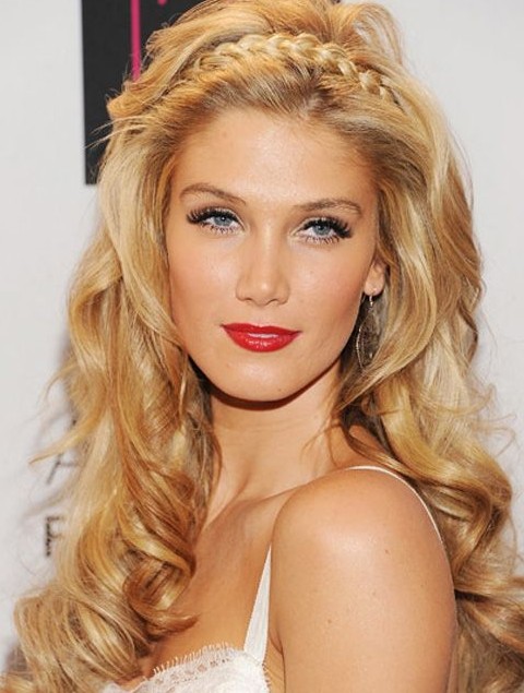 Delta Goodrem Hairstyles: Fascinating Long Curls with Braids